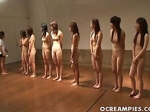 Nude sex casting for Japanese chicks